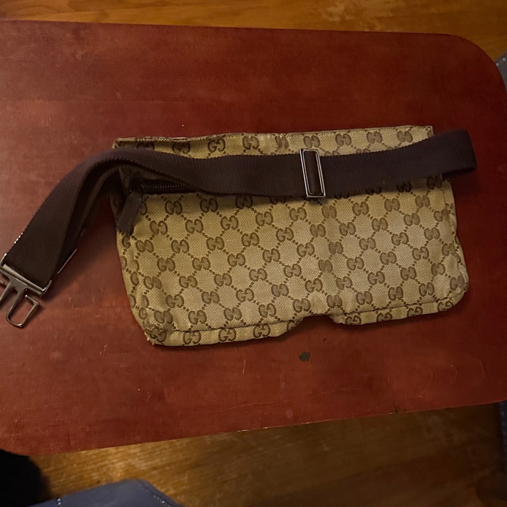 Gucci Beige and Brown Monogram Belt Bag - Picture 9 of 9